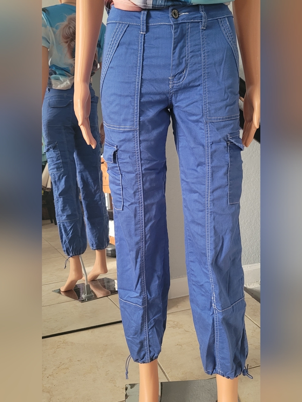 VIP Royal Blue Cargo Track Jogger Pants
